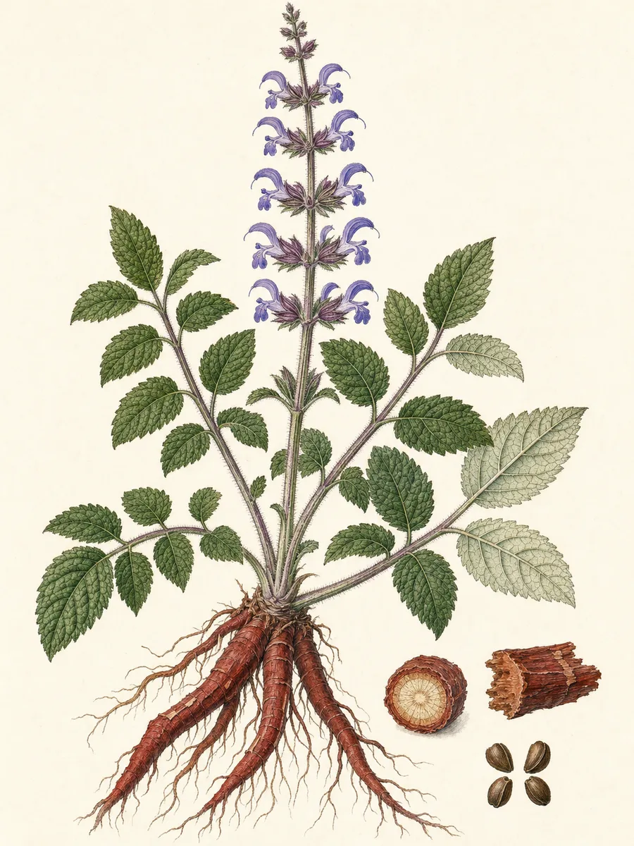 Danshen (szałwia czerwonokorzeniowa)