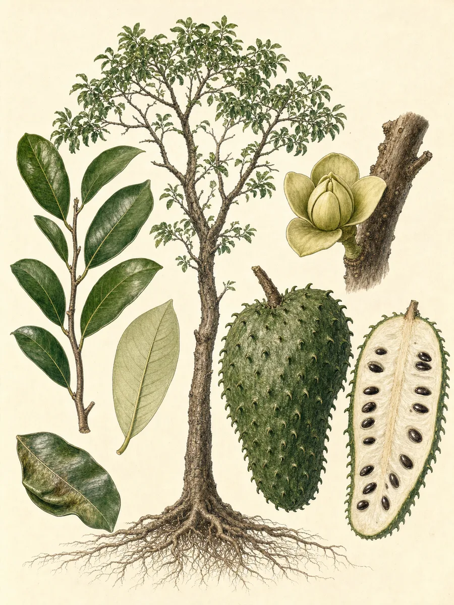 Graviola (flaszowiec miękkociernisty)