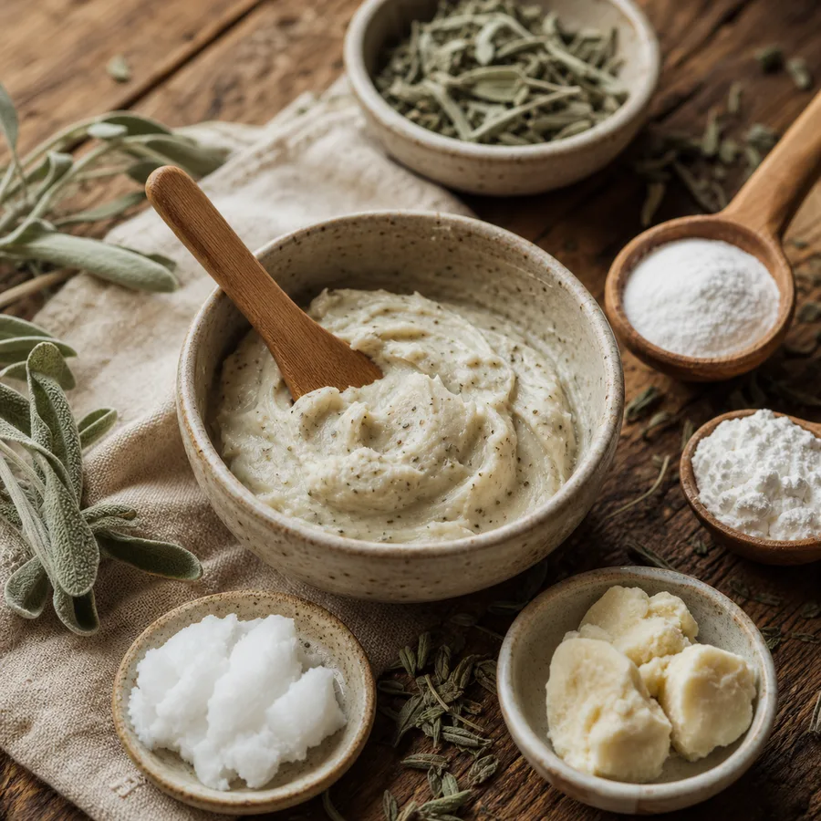 Dezodorant ziołowy z sodą i szałwią