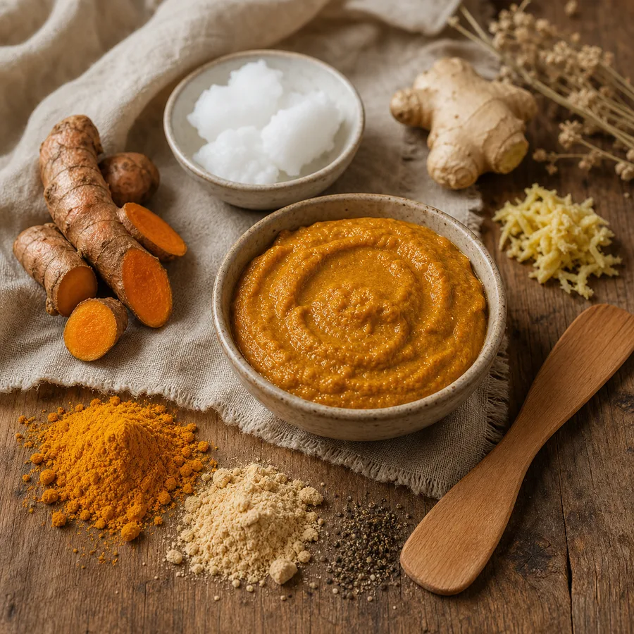 Pasta z kurkumy i imbiru na bolące stawy