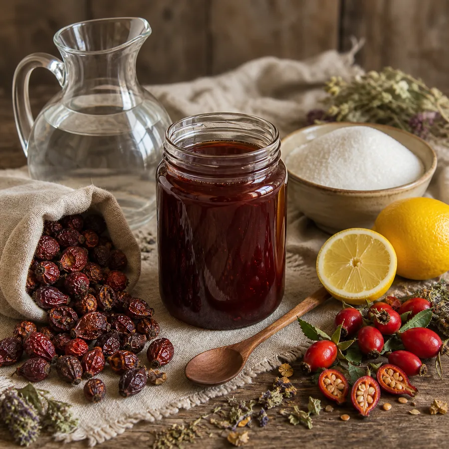 Syrop z owoców dzikiej róży dla dzieci